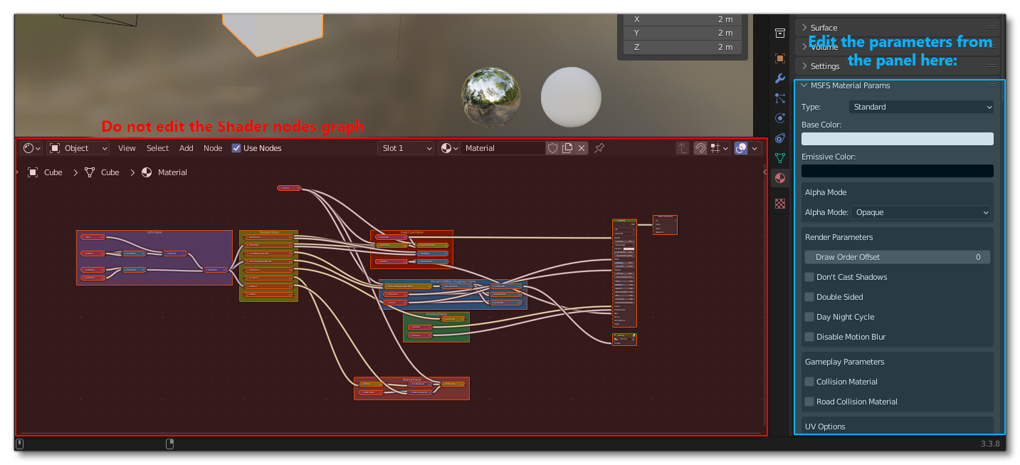 Warning About Editing The Shader Nodes