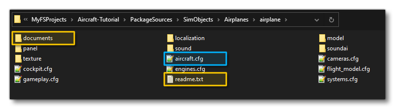 File Explorer Showing Samples Of Extra Documents In A Package