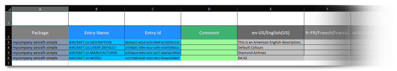 Example Of The Exported Excel File