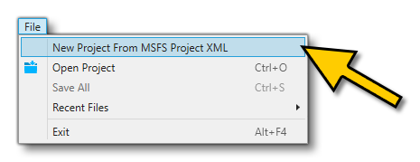 Open A Project In The MSFS Localisation Manager