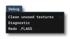 The Material Editor Debug Menu