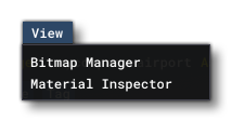 The Material Editor View Menu
