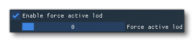 The Force Active LOD Slider
