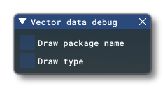 Vector Data Debug Window