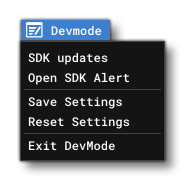 The Developer Mode Menu