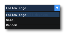 The Rotation Type Options Drop Down Menu