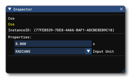 The Inspector Window Inputs For The Add Node