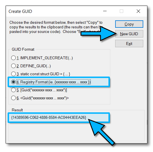 Visual Studio Create GUID Tool