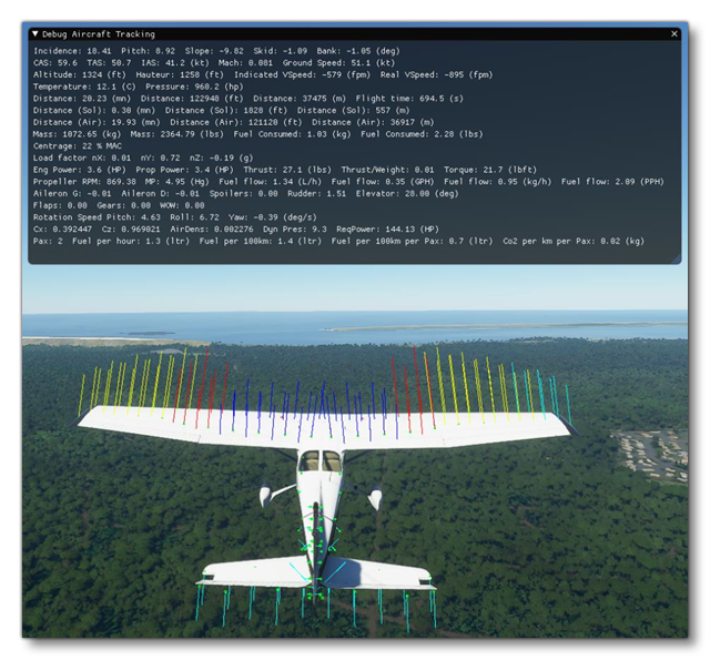 Stalling Forces Shown In The AIrcraft Editor Debug Visualisation