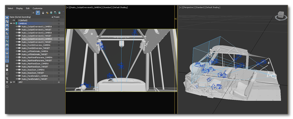 The Husky Interior Camera Setup In 3DsMax