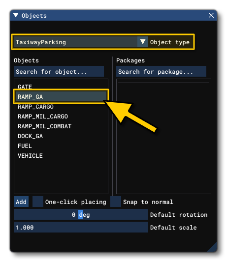 The TaxiwayParking Object The TaxiwayParking Object