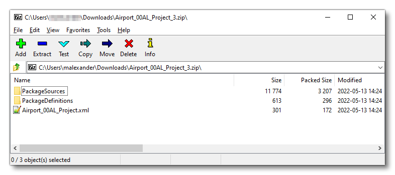 The Contents Of The Airport ZIP File
