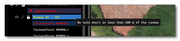 A Warning Message In The Scenery Editor
