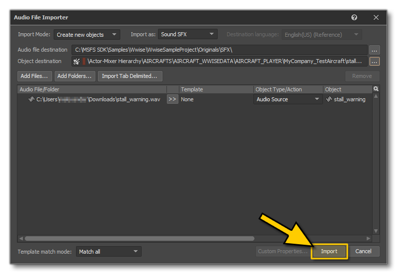 Import An Audio File Into Wwise