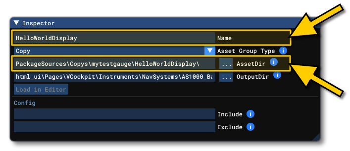 The Renamed Gauge With New Asset Path In The Inspector