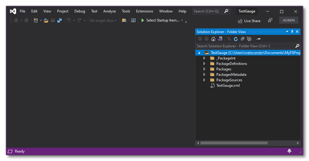 The Test Gauge Project In Visual Studio