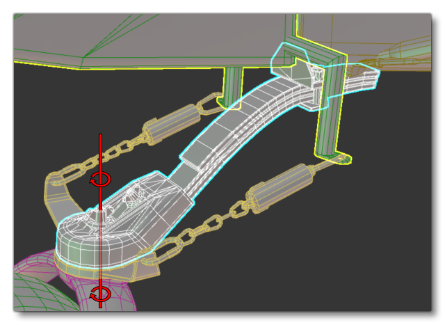 Static Wheel Axis Element