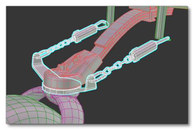 The Mobile Chain Elements Of The Rudder Wheel