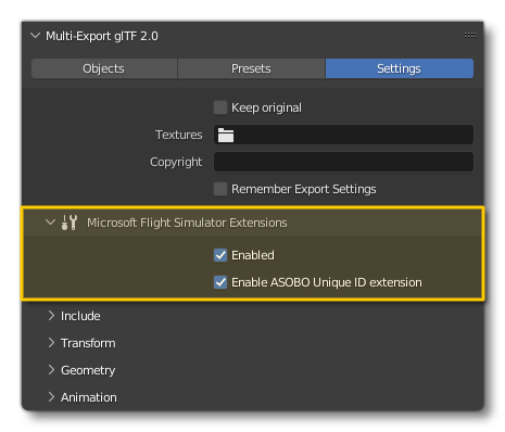 The MSFS Add-on Settings