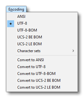 Encoding A File Using The UTF-8 BOM Encoding In Notepad++