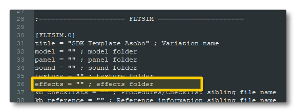 Defining The Effects Folder In The Aircraft Configuration File