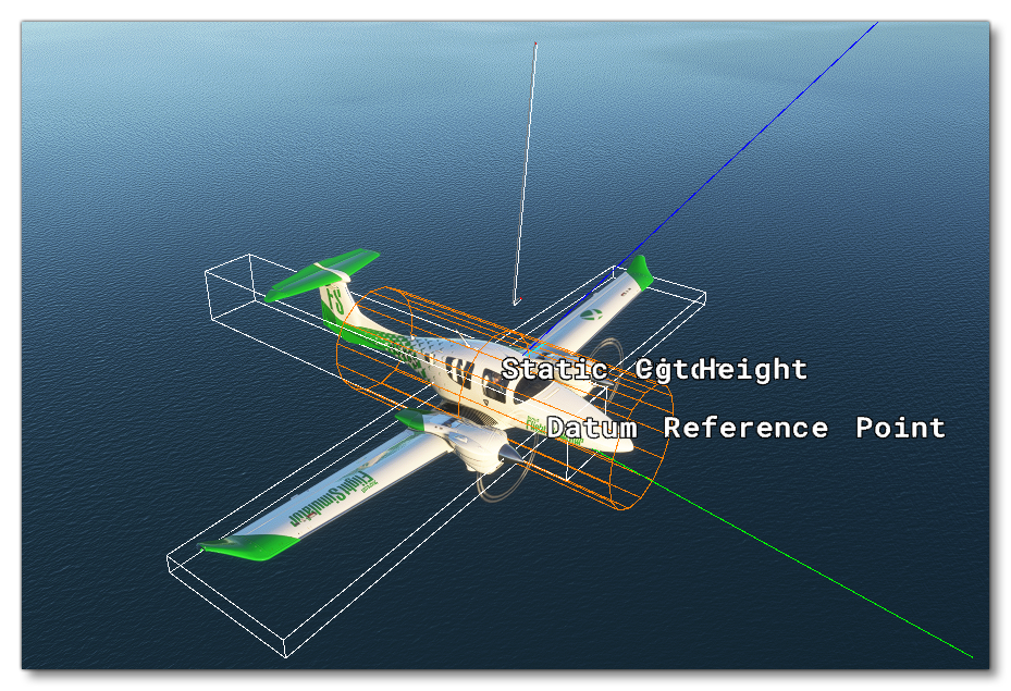 Simulation Geometry Being Debugged In The Aircraft Editor