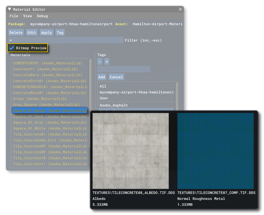 The Bitmap Preview Option In The Material Editor