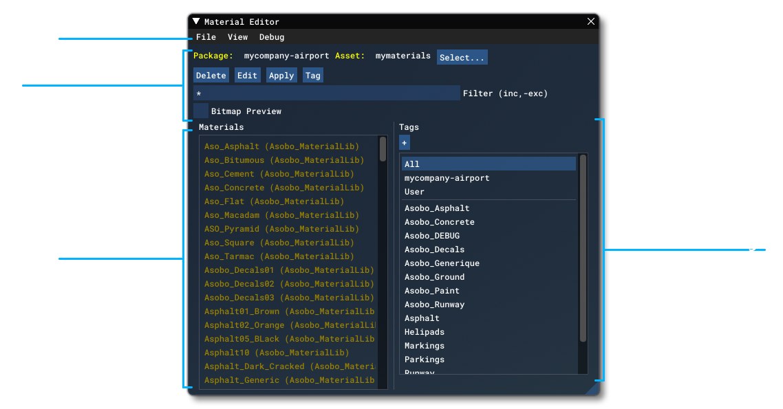 The Material Editor Window