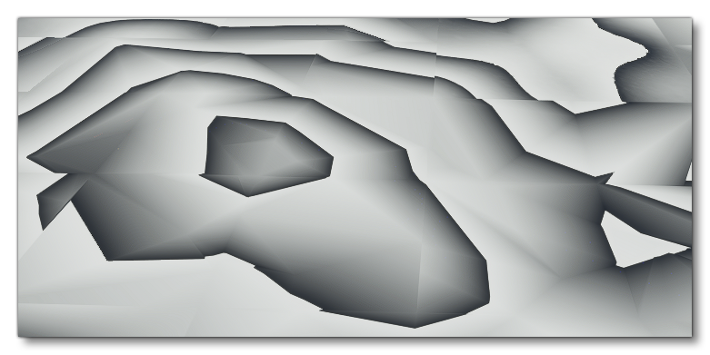 Terrain Isolines Drawn Over The Simulation Landscape