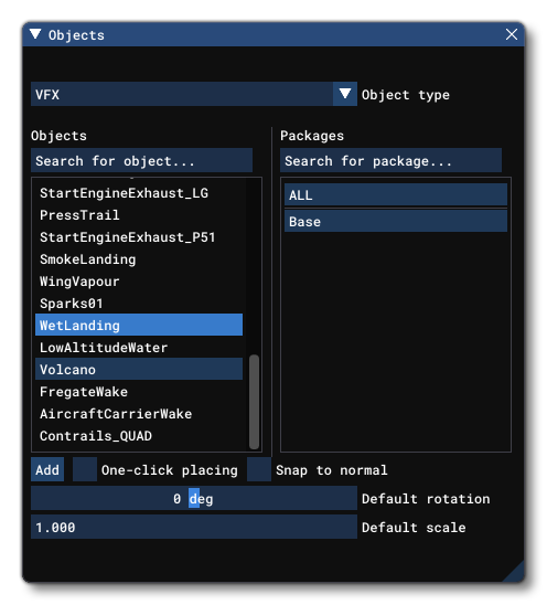 The VFX Object Type Shown In The Objects Window
