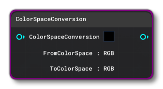 The ColorSpaceConversion Node