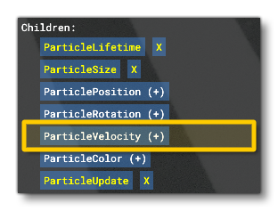 The ParticleVelocity Button For The Init Node