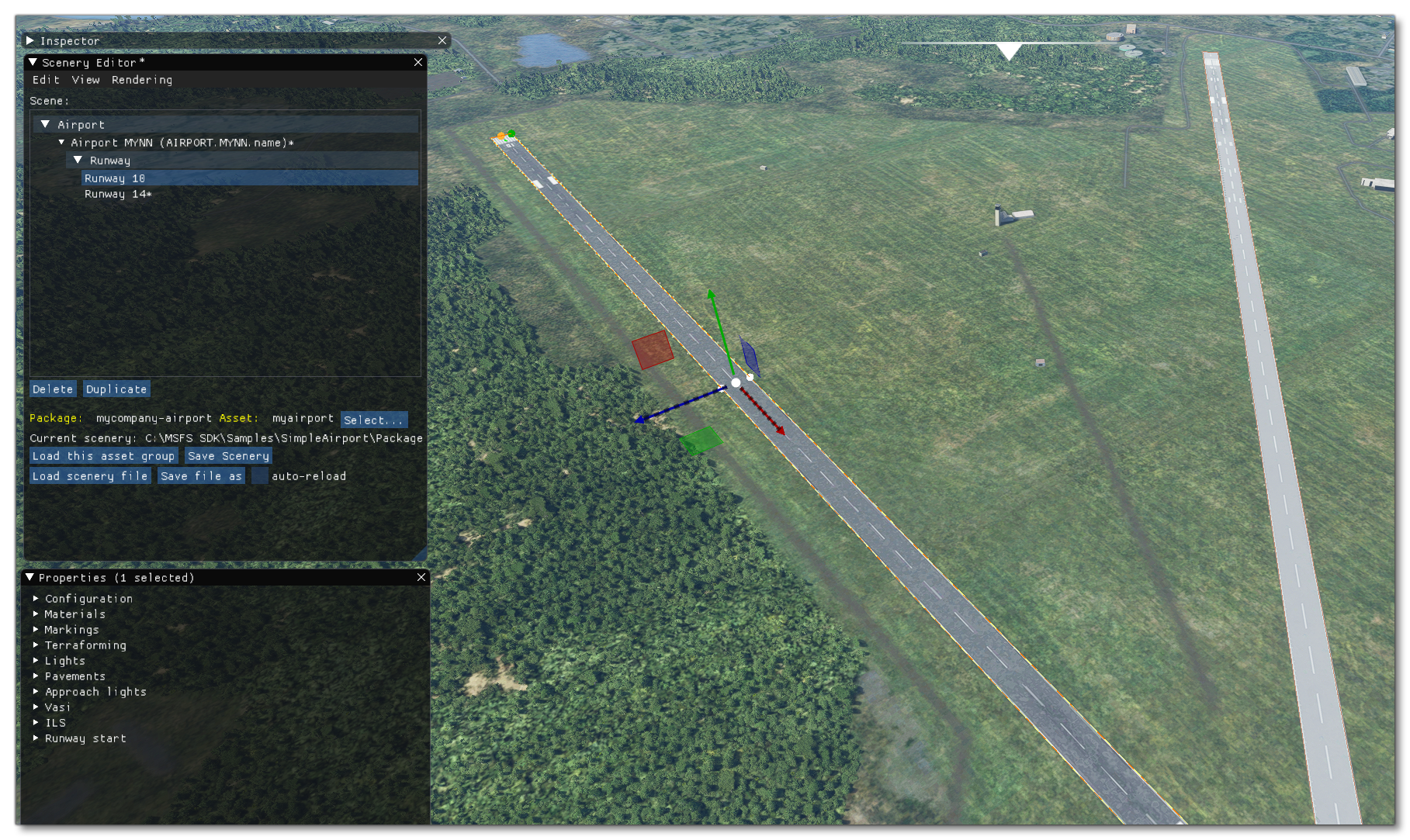 Simple Airport In The Scenery Editor