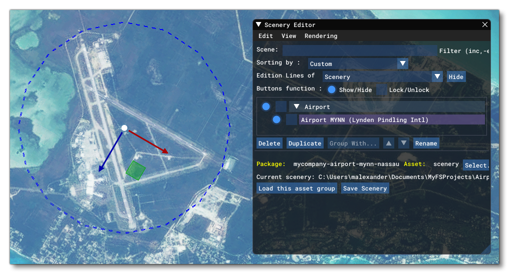 The Airport In The Scenery Editor