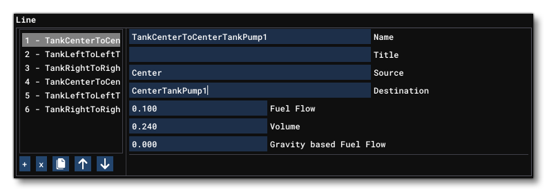 The Line Settings In The Aircraft Editor