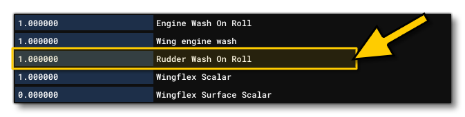 The Rudder Wash On Roll Parameter In The Aircraft Editor