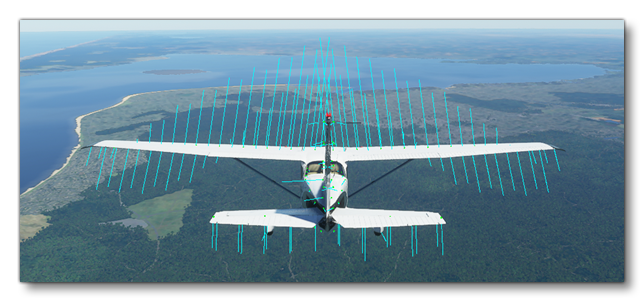 The Debug Overlay Showing Effects Of Wing Twist At High Speed
