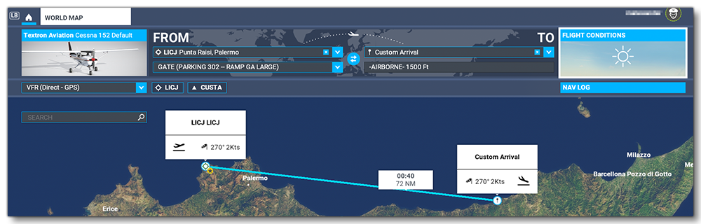 Example Free Flight Setup For Creating FLT Files