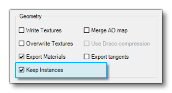 Babylon Exporter "Keep Instances" Option