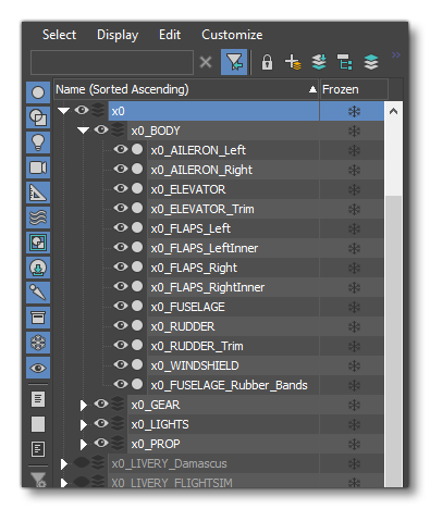 Example Of Object Naming In 3DS Max