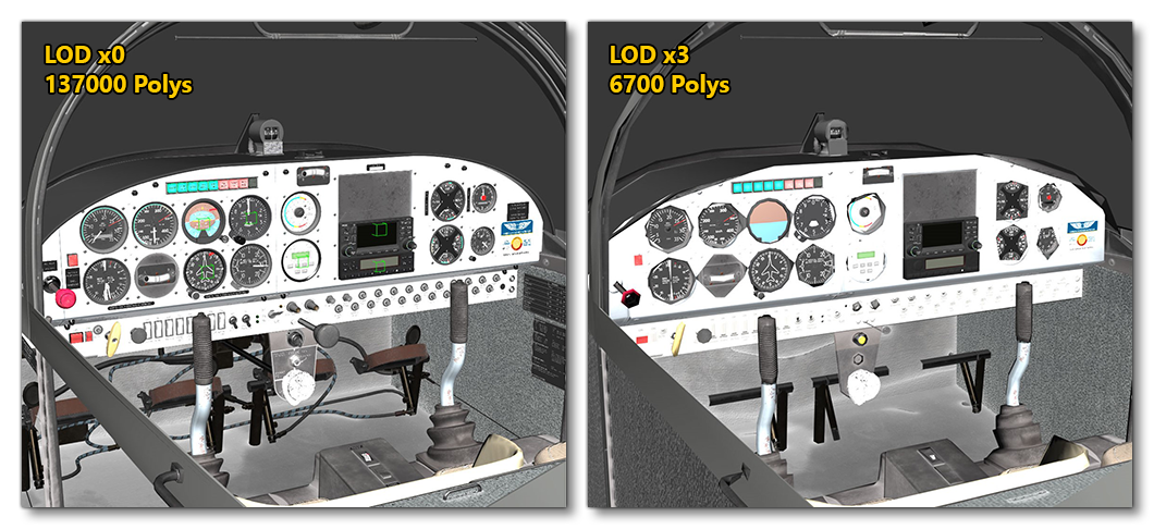Example Of The Cap10 Cockpit LODx0 and LODx3