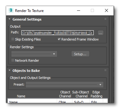 The Render To Texture Window