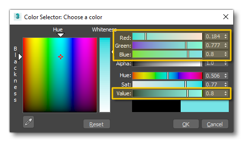 Setting The Emissive Colour And Value
