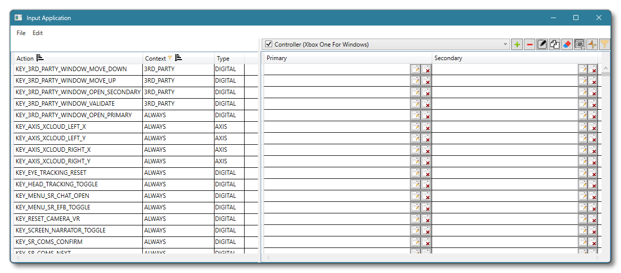 The Input Application Window