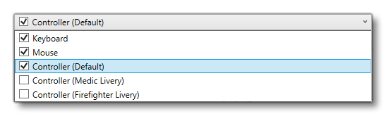 Different Input Configurations In The Bindings List