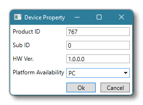 The Device Properties Window