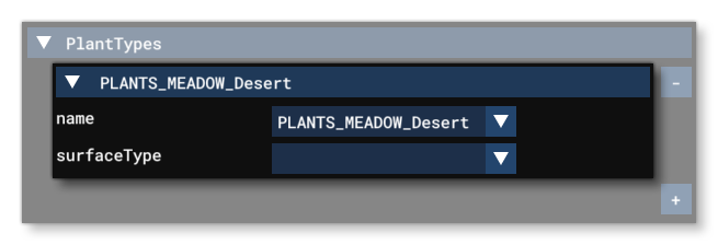 The Plant Types Options 