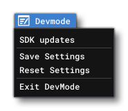 The Developer Mode Menu