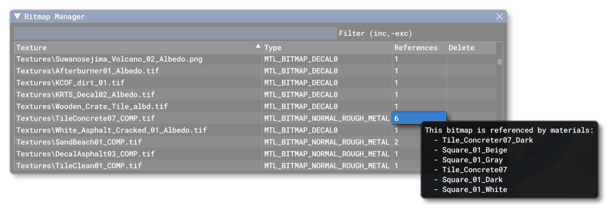 Listing The Materials That Use A Bitmap
