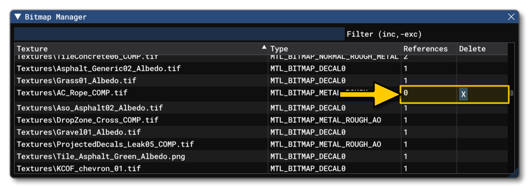 A Bitmap With 0 References Flagged For Deletion